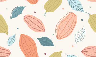 seamless pattern of cocoa. Vector illustration.