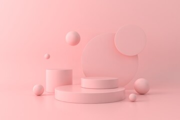 Abstract minimal scene, design for cosmetic or product display podium 3d render.	
