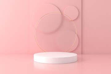 Abstract minimal scene, design for cosmetic or product display podium 3d render.	