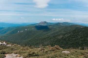 Mountain landscape. View from Mount Pidan. Livadia mountain peak. Russia. Vladivostok