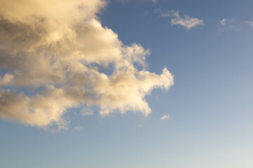 Fototapeta na wymiar Photography of clouds at sunset.