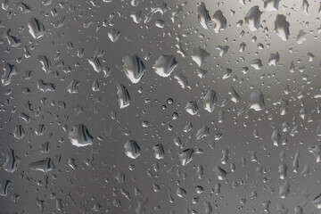 Water drops on glass window