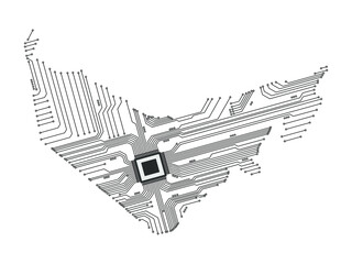 Map of Dubai. Abstract map of Dubai.