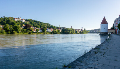 Passau, Schaiblingsturm am Inn