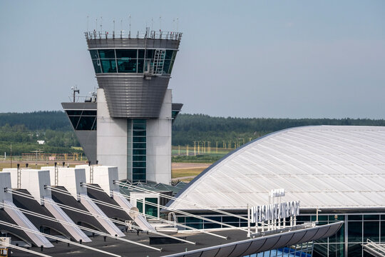 Air traffic control tower at the Helsinki Airport, operated by Finavia