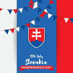 Fototapeta premium Vector illustration for Slovakia Independence Day