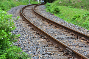 Fototapeta premium railroad of local area in Japan