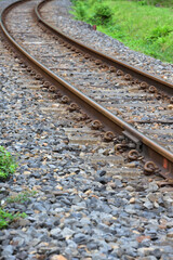 Fototapeta premium railroad of local area in Japan