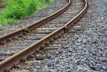 Fototapeta premium railroad of local area in Japan