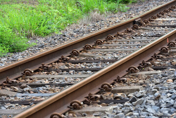 Naklejka premium railroad of local area in Japan