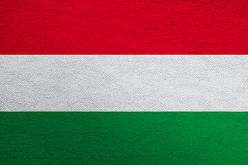 Modern shine leather background in colors of national flag. Hungary