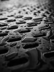 water drops on a surface