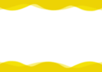 波の水彩イメージフレーム　黄色
