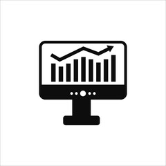 Computer analysis icon isolated symbol in vector