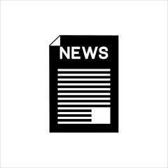 News newspaper icon in simple style isolated sign symbol in vector
