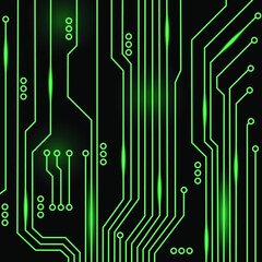 Microcircuit background. Microprocessor. Electronic circuit. Vector microcircuit. Printed circuit board.