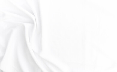 Naklejka na ściany i meble Elegant white silk, gray-white satin texture with white silk cloth background can be used as a background.