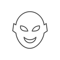 Monster or villain line outline icon
