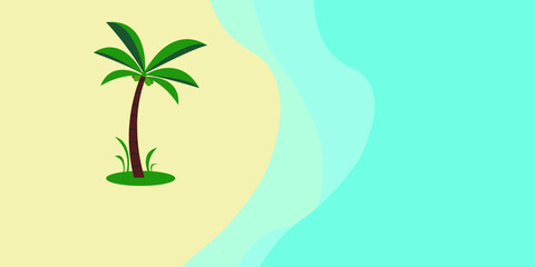 Fototapeta na wymiar illustration of a palm tree