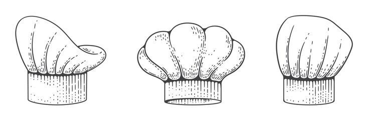 chef hat sketch vintage engraving style - 514770389