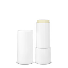 Blank lip balm container mockup