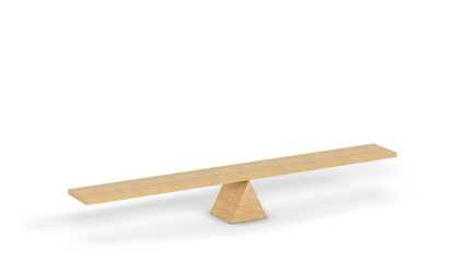 Simple seesaw, balance concept