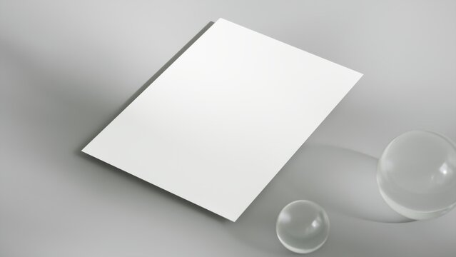 Mockup A4 paper,poster template in business style