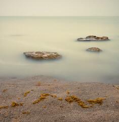 Kuwait , beach and rocks