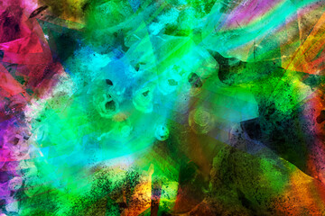 Abstract multi-colored textured fantasy background.
