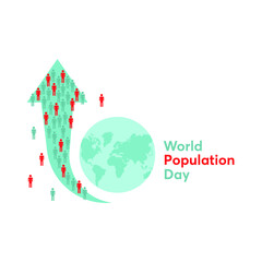 Population Growth, World Populations Day, Single one line drawing Big family paper banner. World population day. Continuous line draw design graphic vector illustration.