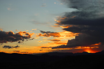 sunset over moran 