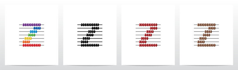 Abacus Forming Letter Logo Design Z