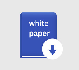 Project of white paper with blue cover