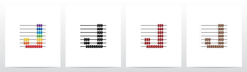 Abacus Forming Letter Logo Design J