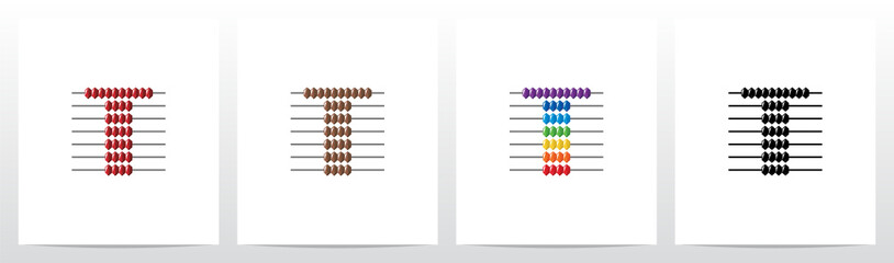 Abacus Forming Letter Logo Design T