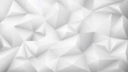 Obraz premium White crystalline 3d background with polygons