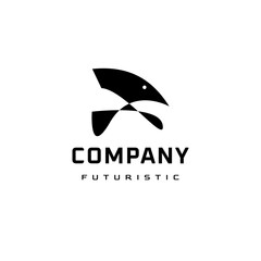 simple tech letter a eagle modern logo design template