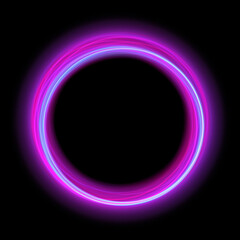 Neon purple circle ring line frame background. Use photoshop layer mode lighten, screen, linear dodge (add) to remove the background