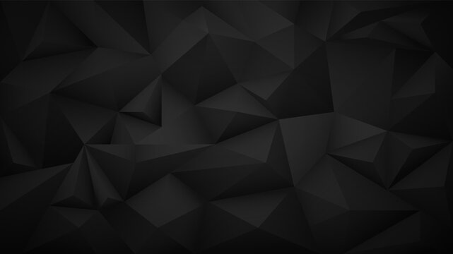 Dark 3d background with polygons