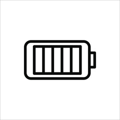 Battery icon on white background , design vector.