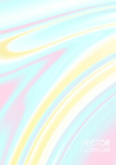 Vector background, pastel colors pink yellow blue. Vector illustration of abstract waves. Background design for poster, flyer, cover, brochure.