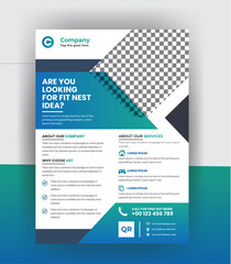 Business corporate flyer and brochure cover page design template