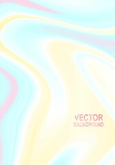 Vector background, pastel colors pink yellow blue. Vector illustration of abstract waves. Background design for poster, flyer, cover, brochure.