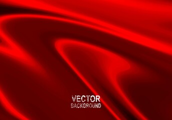 Vector red illustration of abstract waves. Background design for poster, flyer, cover, brochure.