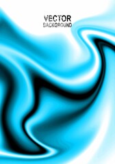 Vector illustration blue white black of abstract waves. Background design for poster, flyer, cover, brochure.