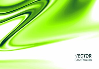 Vector green white illustration of abstract waves. Background design for poster, flyer, cover, brochure.