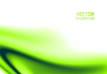 Vector green white illustration of abstract waves. Background design for poster, flyer, cover, brochure.