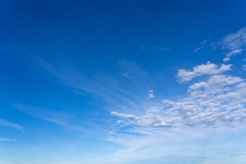 Naklejka na ściany i meble Blue Sky With Clouds in Summer Looklike Heaven