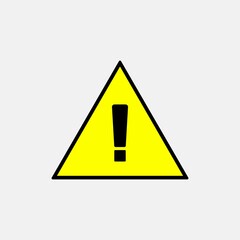 Danger warning icon. Danger warning. Vector icon. Risk sign. Information sign. Exclamation icon. Warning signs. Alarm sign.