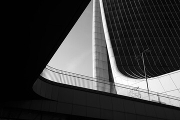 black and white architecture in Milan
